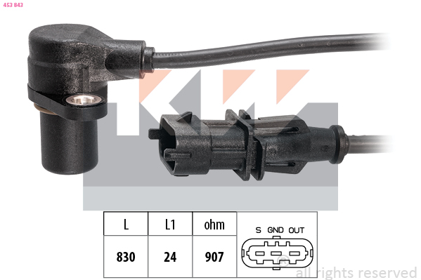 Senzor impulsuri, arbore cotit 453 843 KW